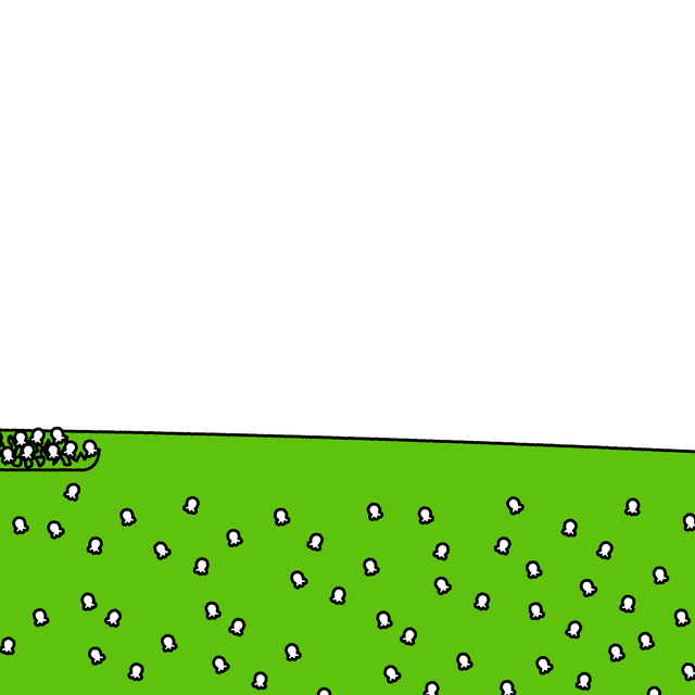 The lily-of-the-valley garden continuing across the right page