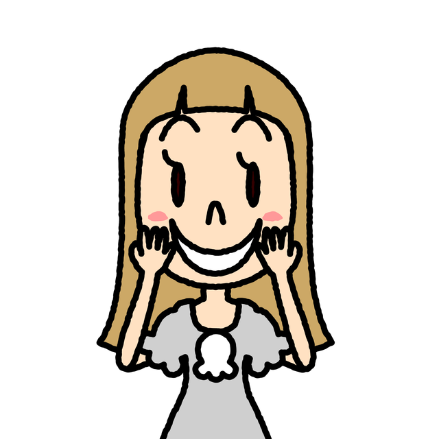 両手を頬に添えて思いをめぐらせるヴィクトワールちゃん